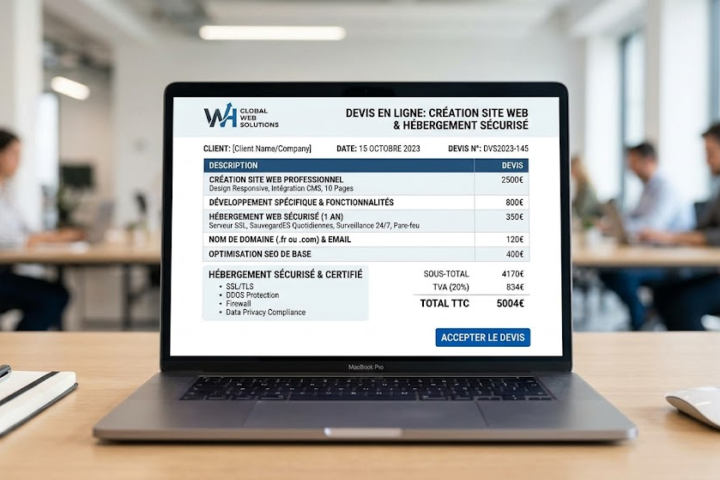 Devis en ligne pour site internet : Pourquoi l&rsquo;hébergement sécurisé protège vos clients