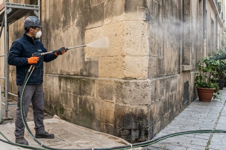 Les abrasifs naturels pour un hydrogommage écologique du façade