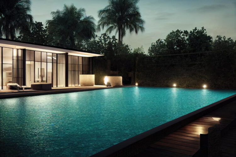 Piscine : les conseils pour un éclairage nocturne féerique